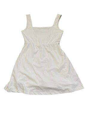 SHEIN White Square Neck Sleeveless Tank Mini Skort Dress